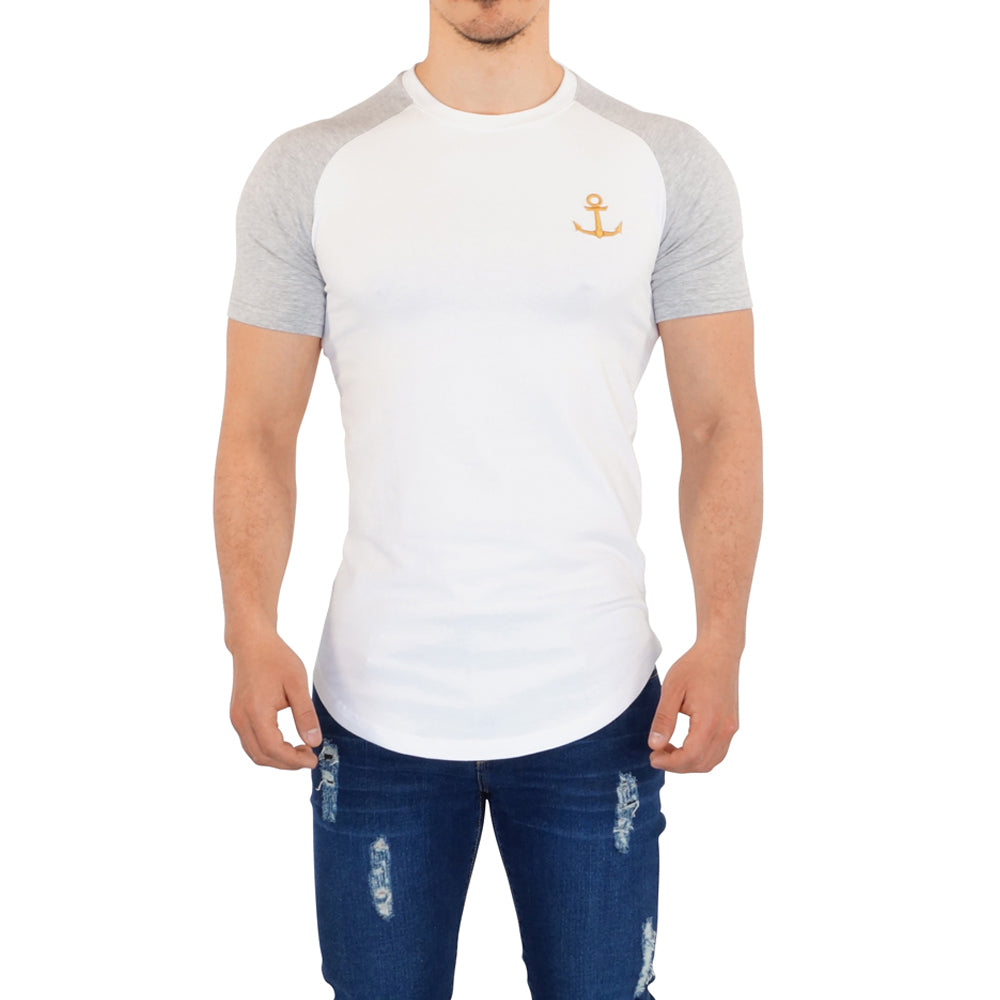 Jasper White Short Sleeve Raglan T-shirt
