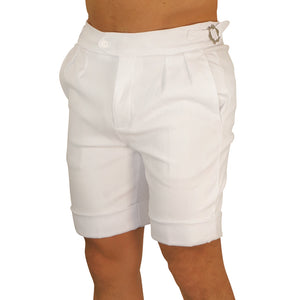 Short Pleated &amp; Buckles White