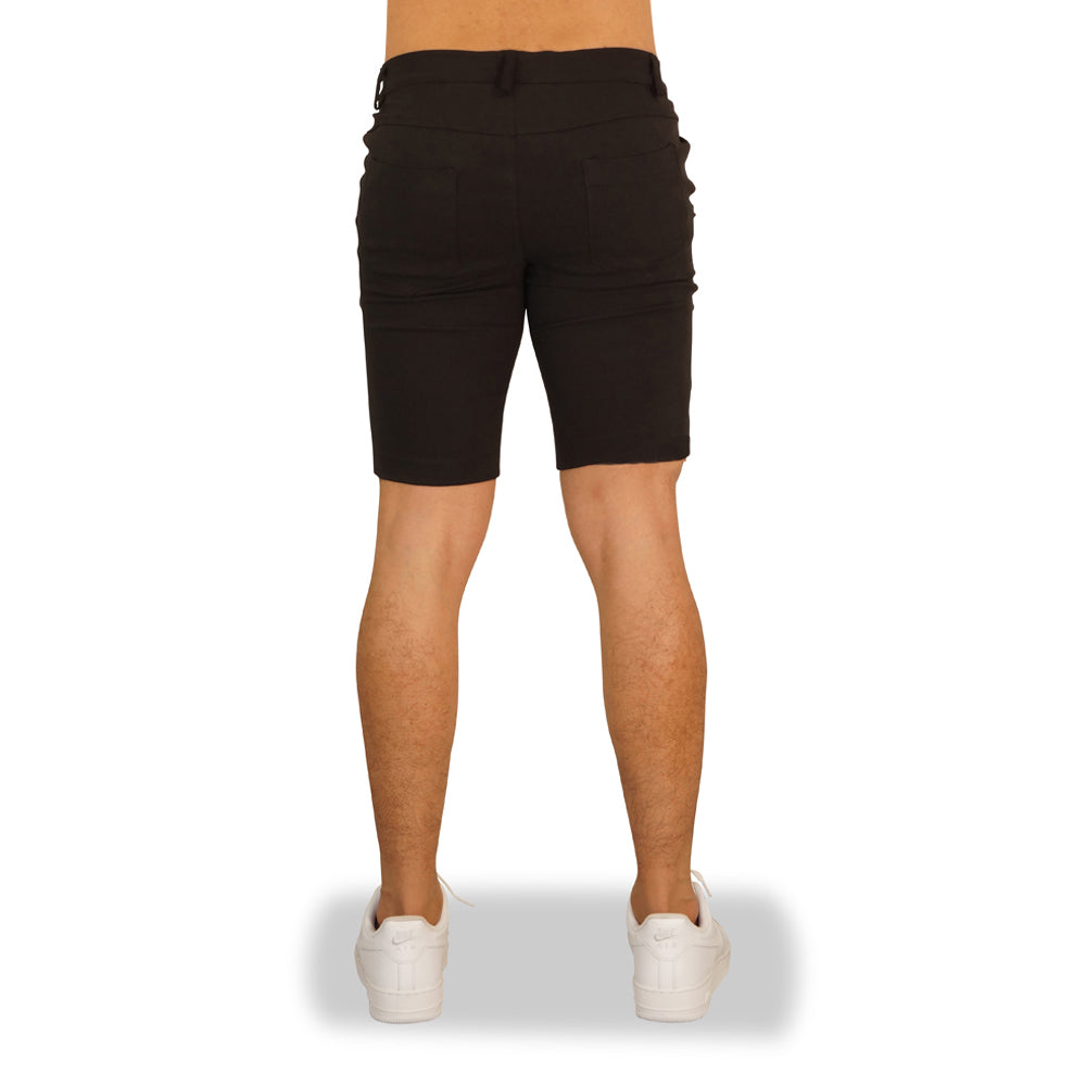 Black Chino Ultra Stretch Skinny Shorts