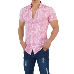 Camisa Manga Corta Royal Palm Pink