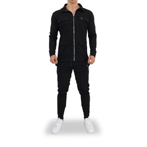 Casual Utility Tracksuit Black