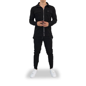 Casual Utility Tracksuit Black