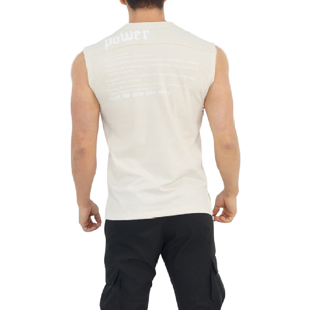 Turn The Pain Cut Off Tank Top Sand