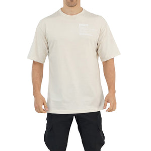 Oversized Sand Logo Turn The Pain White T-Shirt