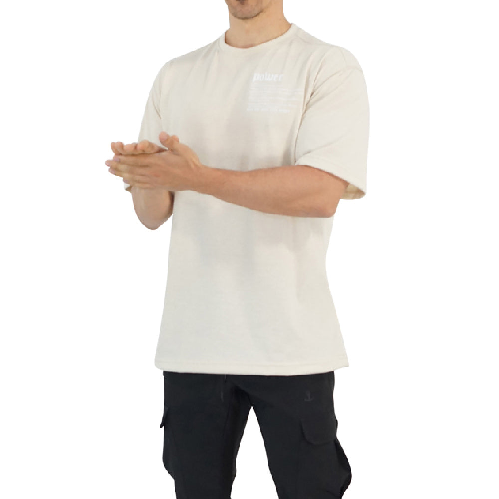 Playera Oversized Sand Logo Turn The Pain White