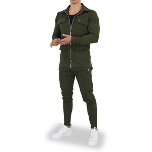 Casual Utility Tracksuit Olive