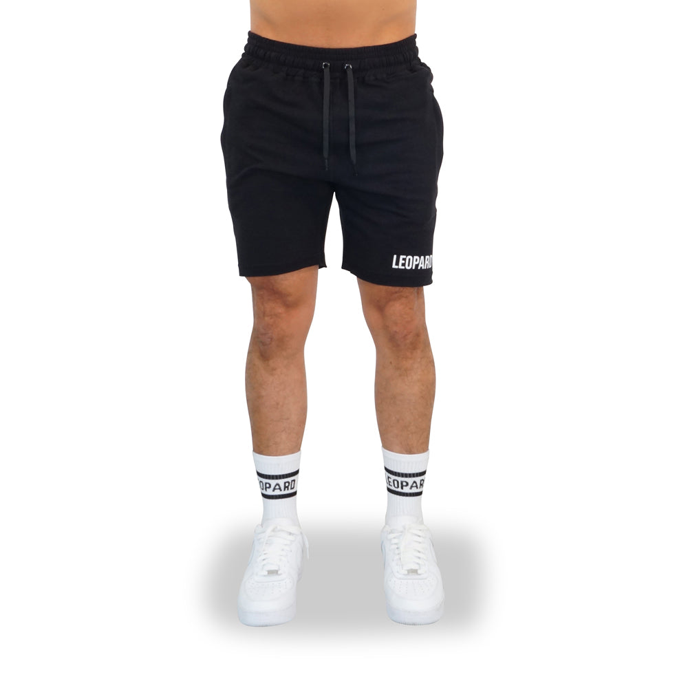 Gym Short Black Big Logo White