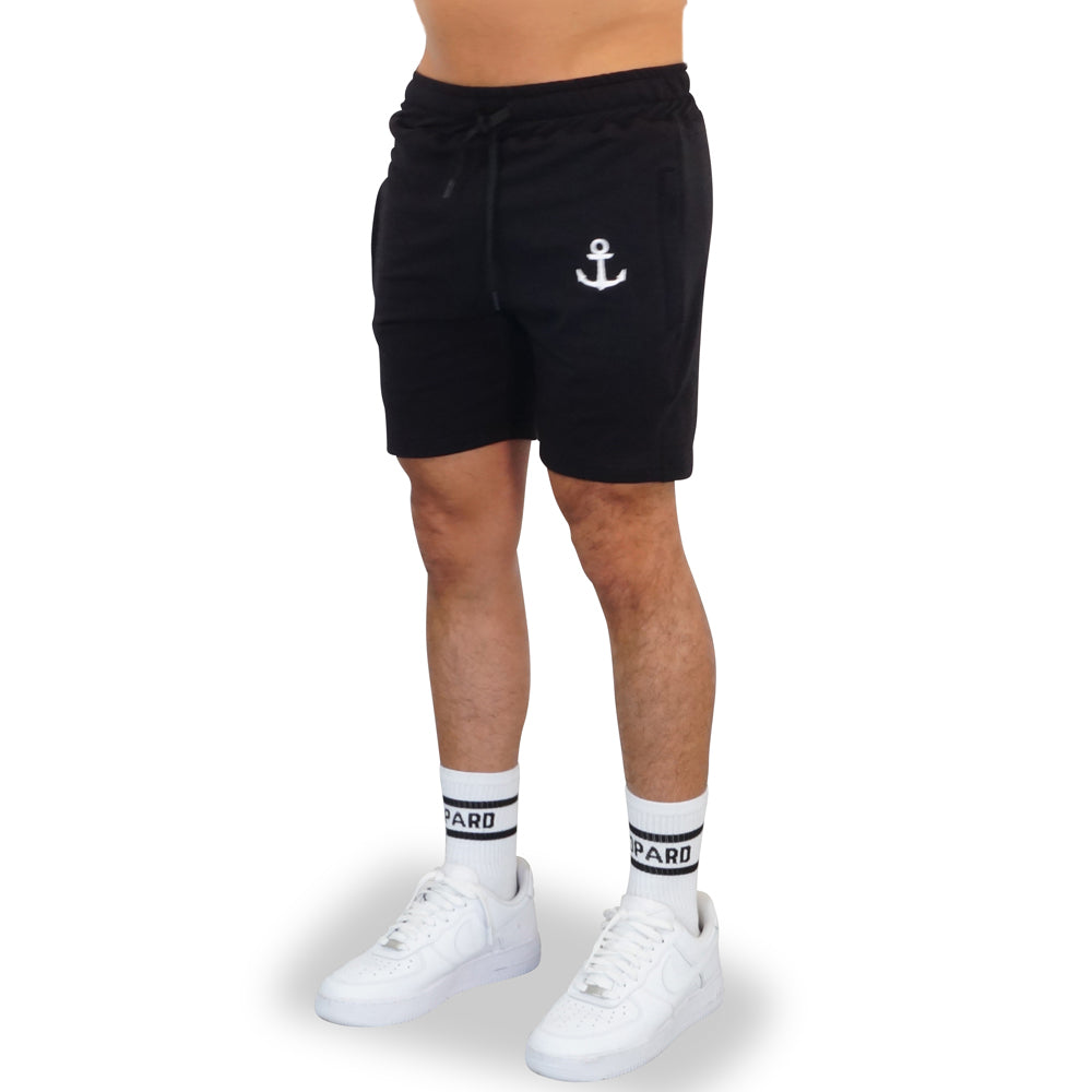 Alpha Short Black Embroidered Logo